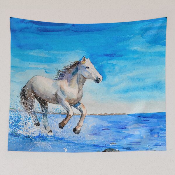 Item preview, White running horse among the sea designed and sold by Kassyopea.