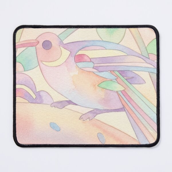 Item preview, Korean Traditional Pastel Bird Circle Watercolor Pattern designed and sold by Yiruda-Art.