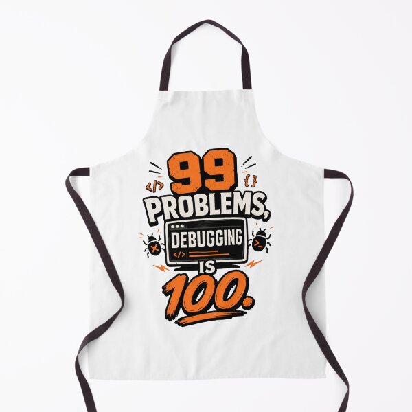Aperçu de l'œuvre 99 problèmes à déboguer : 100 % de problèmes ! T-shirt humoristique pour programmeur créée et vendue par Cute N' Nerdy.