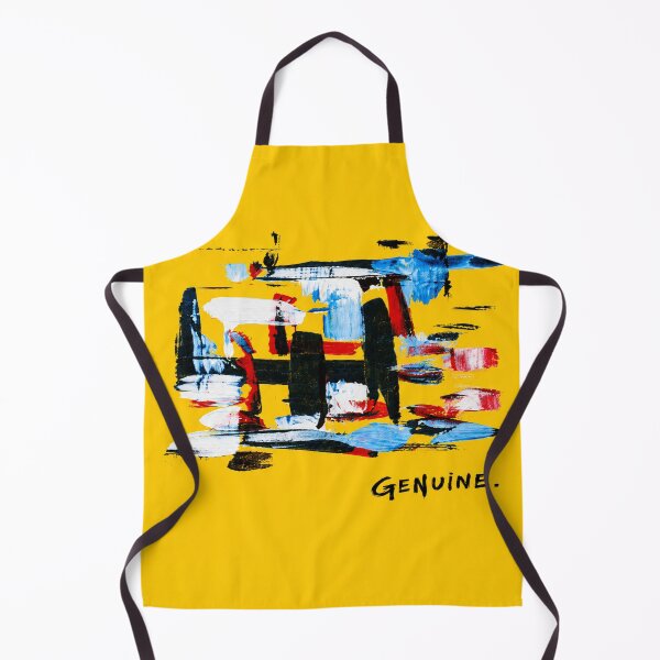 Aperçu de l'œuvre GENUINE — Yellow Street Art and Bold Abstract Painting créée et vendue par Ingorgia Studio.