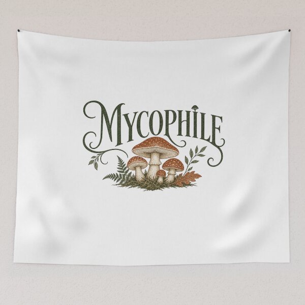 Item preview, Mushroom Lover Mycophile Vintage Botanical Woodland Goblincore Cottagecore Foraging Nature Art designed and sold by The Junto Shop.