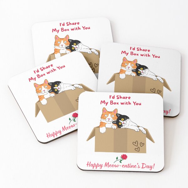 Item preview, Cats I'd Share My Box with You designed and sold by MYCatStuff.