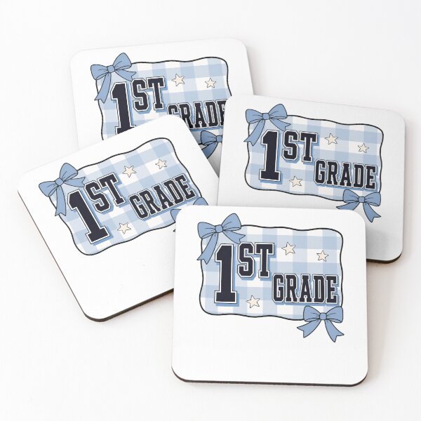 Item preview, First Grade Teacher Blue Gingham Bow Classroom Pride designed and sold by FreshVibe Prints.