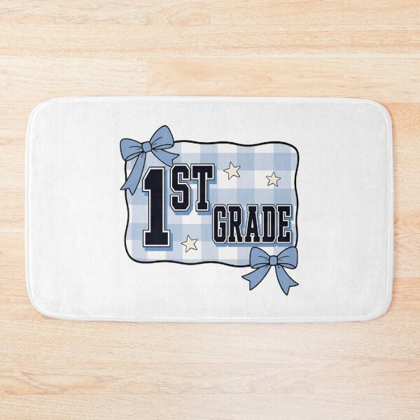 Item preview, First Grade Teacher Blue Gingham Bow Classroom Pride designed and sold by FreshVibe Prints.
