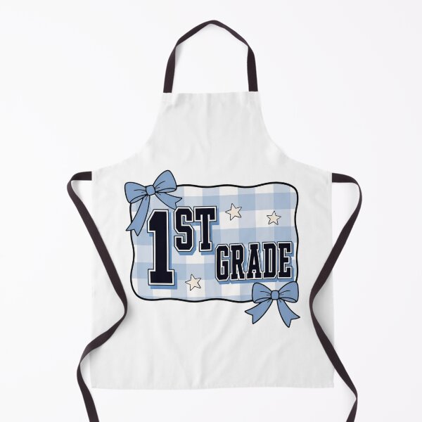 Item preview, First Grade Teacher Blue Gingham Bow Classroom Pride designed and sold by FreshVibe Prints.