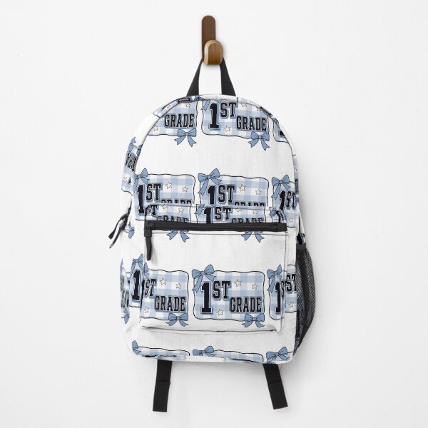Item preview, First Grade Teacher Blue Gingham Bow Classroom Pride designed and sold by FreshVibe Prints.