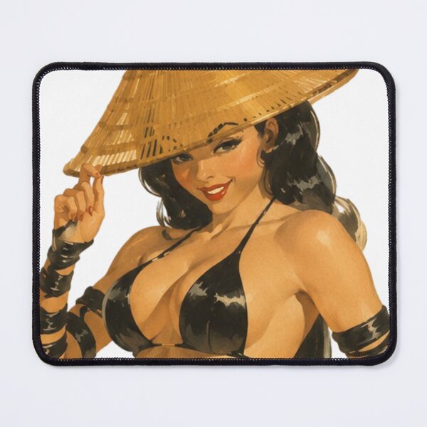 Item preview, Vintage Oriental Pin-Up | Original Fantasy Wanderer Illustration designed and sold by Cosplayvintage.