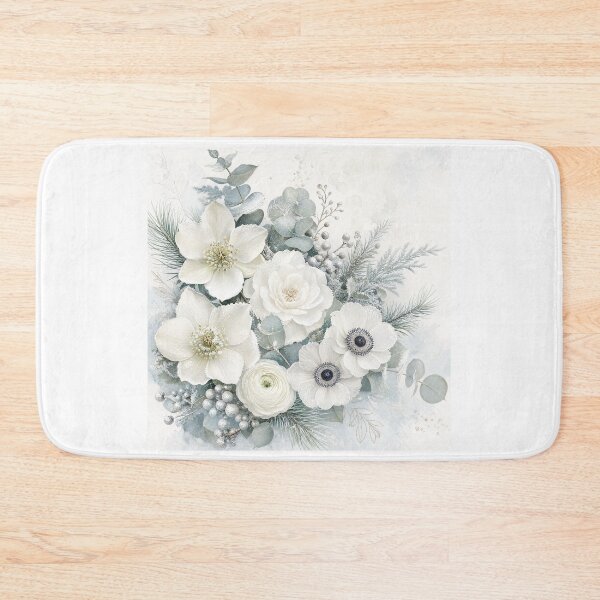 Item preview, Winter Floral | Elegant Frosted Botanical Flowers Nature Art T-Shirt designed and sold by rushaib.