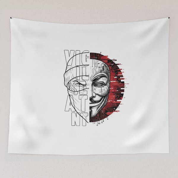 Item preview, Cyber Rebel Circuit Mask | Futuristic Dystopian Hacker Art designed and sold by SupernovaNote.