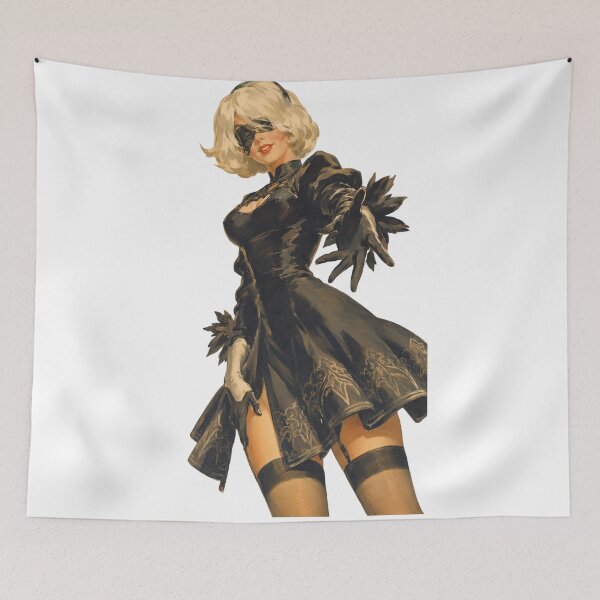 Item preview, Copy of Retro Android Pin-Up Inspired by 2B – Vintage Sci-Fi Glamour designed and sold by Cosplayvintage.