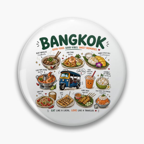 Item preview, Bangkok Street Food | Funny Thailand Food Lover Design designed and sold by filou designs.