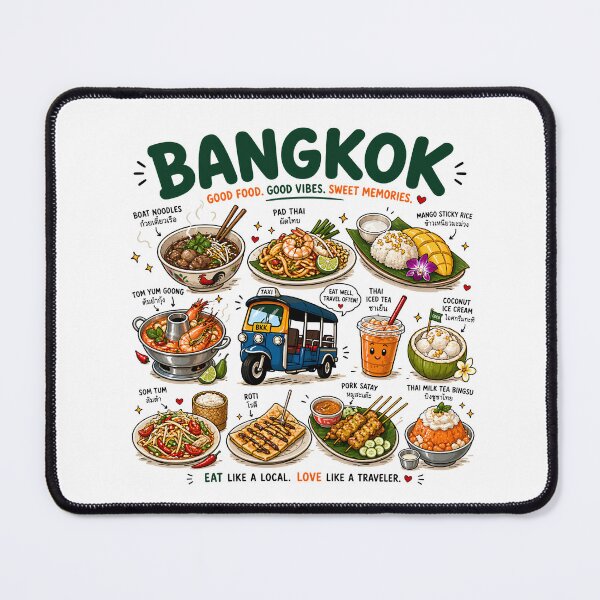 Item preview, Bangkok Street Food | Funny Thailand Food Lover Design designed and sold by filou designs.