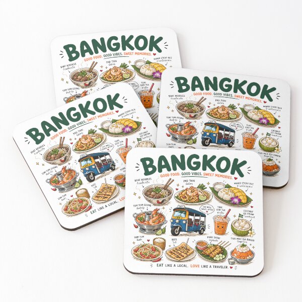 Item preview, Bangkok Street Food | Funny Thailand Food Lover Design designed and sold by filou designs.