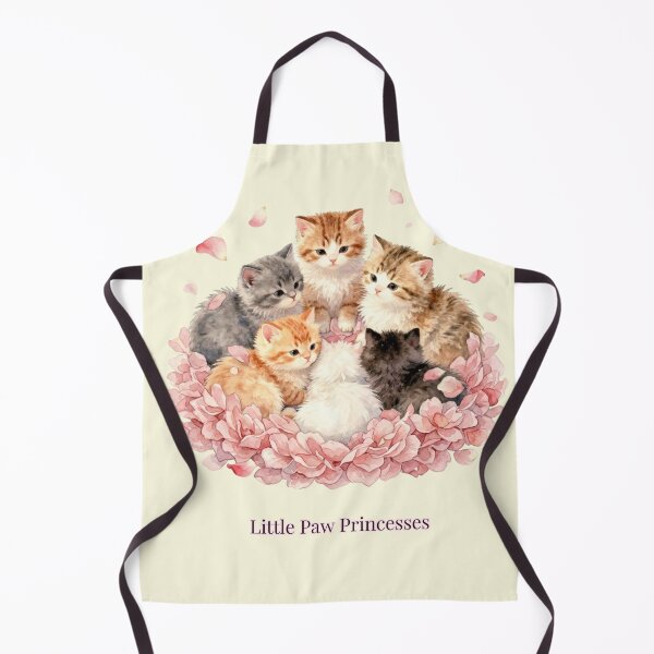 Item preview, Little Paw Princesses | Cute Watercolor Kittens in Pink Flowers designed and sold by BCapybara.
