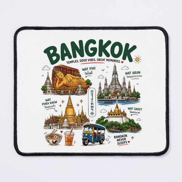 Item preview, Bangkok Sights | Thailand Travel Collage designed and sold by filou designs.