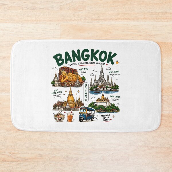 Item preview, Bangkok Sights | Thailand Travel Collage designed and sold by filou designs.