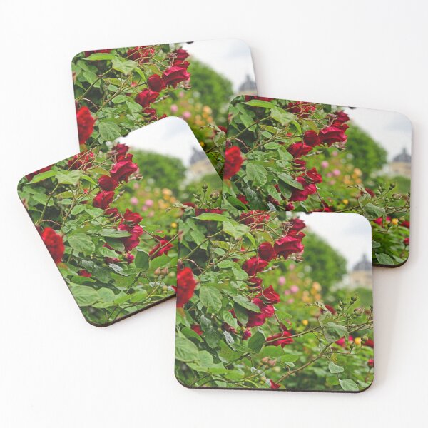 Item preview, Volksgarten red roses garden in Vienna, springtime nature background, Austria designed and sold by goceris.
