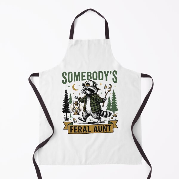 Item preview, Somebody's Feral Aunt Funny Raccoon Energy Retro Humor Design designed and sold by get55shirt.