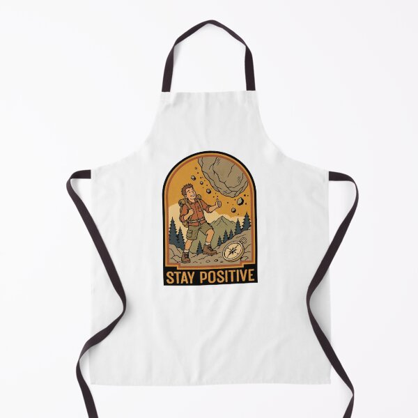 Item preview, Stay Positive Funny Hiking Rockfall Vintage Adventure Illustration designed and sold by artCreativeColony.