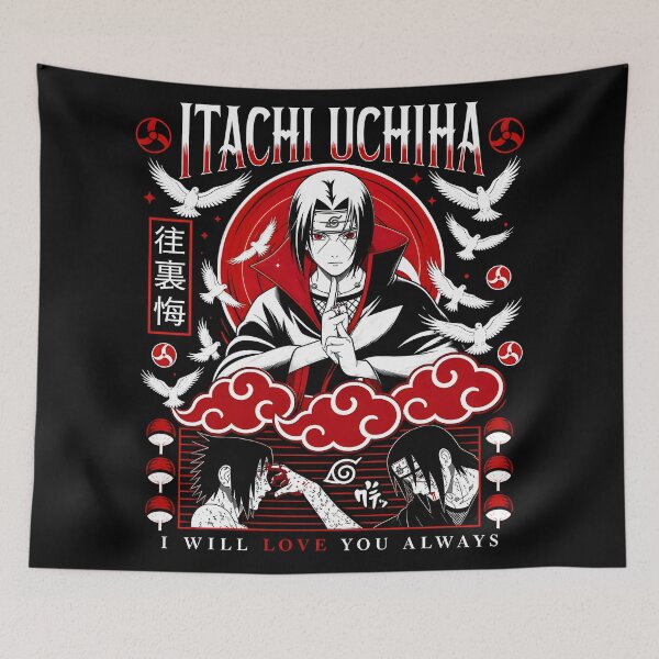 Item preview, Uchiha Prodigy-Itachi Uchiha -Red Cloud Akatsuki - I Will Love You Always Aesthetic Design designed and sold by Trinidesigns123.
