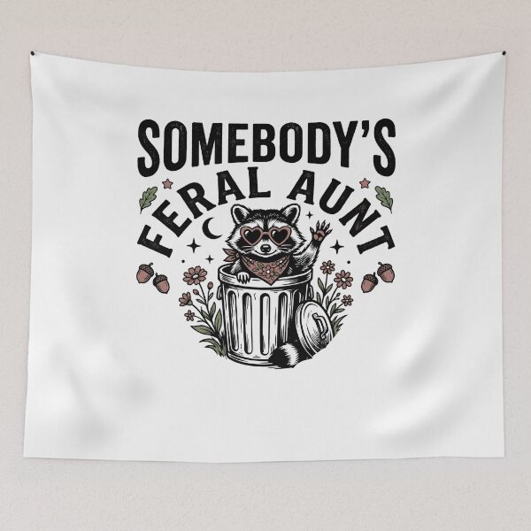 Item preview, Somebody's Feral Aunt Retro Funny Aunt Quote Vintage Humor designed and sold by get55shirt.