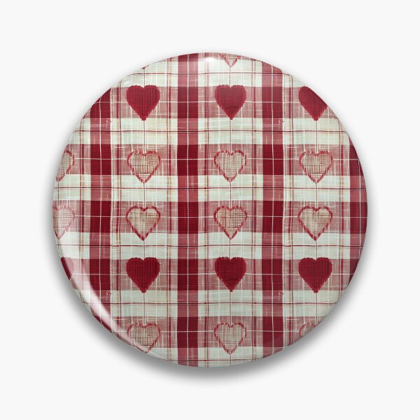 Item preview, Vintage Red Heart Striped Linen designed and sold by LouieVanille.