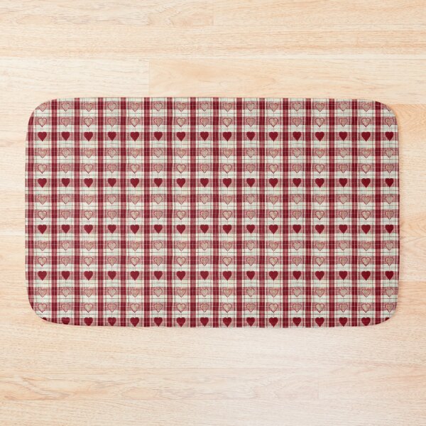 Item preview, Vintage Red Heart Striped Linen designed and sold by LouieVanille.