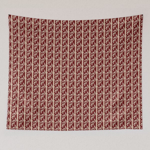 Item preview, Vintage Red Striped Floral Pattern designed and sold by LouieVanille.