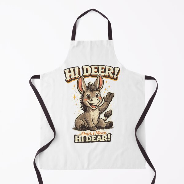 Item preview, HI DEER! Oops, I Mean HI DEAR! Funny Donkey Retro T-Shirt Design designed and sold by Saeed Ahmad.