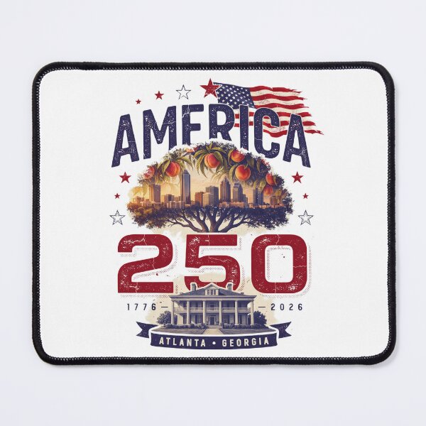 Item preview, America 250 Atlanta Georgia Est 1776 Vintage Patriotic City Skyline Design v1 designed and sold by DarylWelsh2024.
