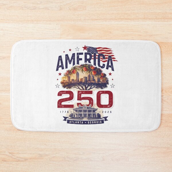 Item preview, America 250 Atlanta Georgia Est 1776 Vintage Patriotic City Skyline Design v1 designed and sold by DarylWelsh2024.