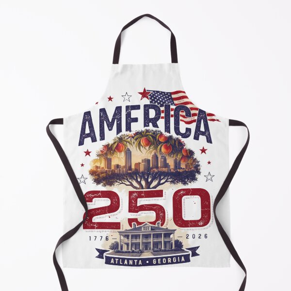 Item preview, America 250 Atlanta Georgia Est 1776 Vintage Patriotic City Skyline Design v1 designed and sold by DarylWelsh2024.