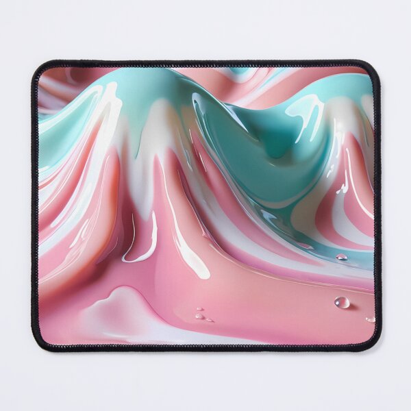 Item preview, Aesthetic Liquid Pastel Marble Wave Desk Mat designed and sold by CuteSlothWorld.