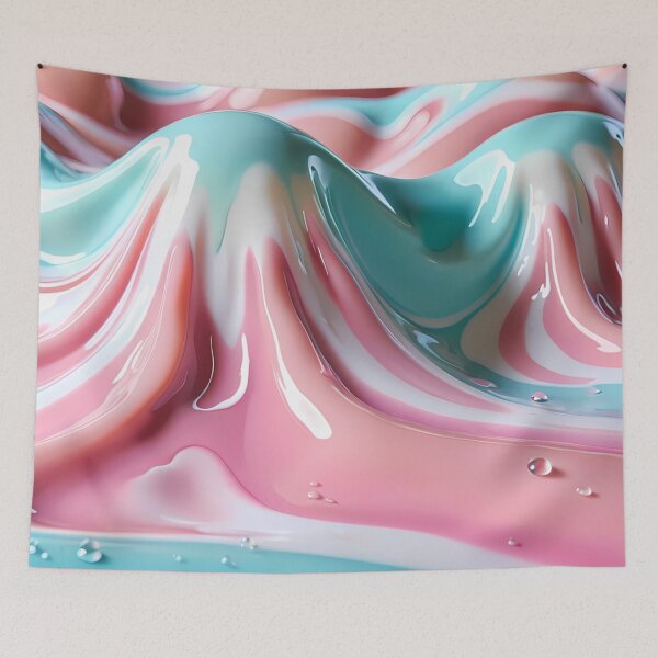 Item preview, Aesthetic Liquid Pastel Marble Wave Desk Mat designed and sold by CuteSlothWorld.