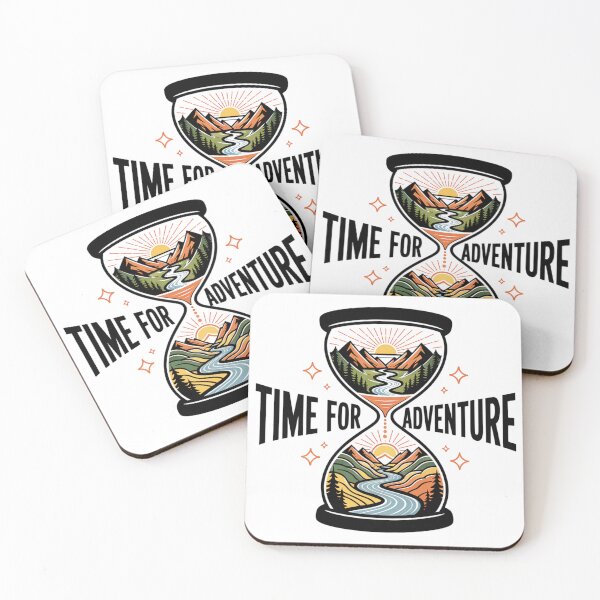 Item preview, Time for Adventure Hourglass Vector Design - Mountain Landscape and River T-Shirt Graphic designed and sold by Gabe1983.