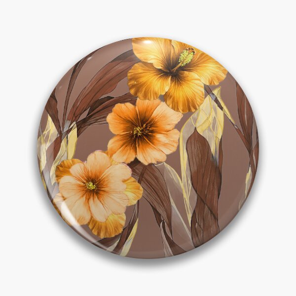 Item preview, Golden Hibiscus Floral Pattern designed and sold by imaniko.