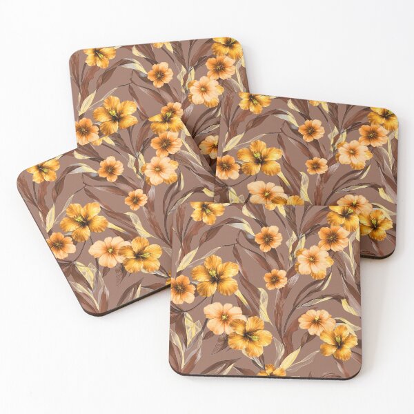 Item preview, Golden Hibiscus Floral Pattern designed and sold by imaniko.