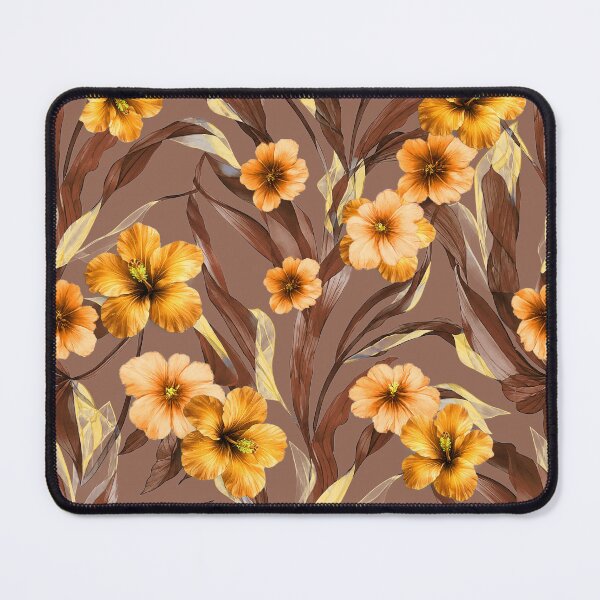Item preview, Golden Hibiscus Floral Pattern designed and sold by imaniko.