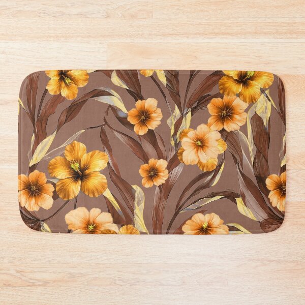 Item preview, Golden Hibiscus Floral Pattern designed and sold by imaniko.