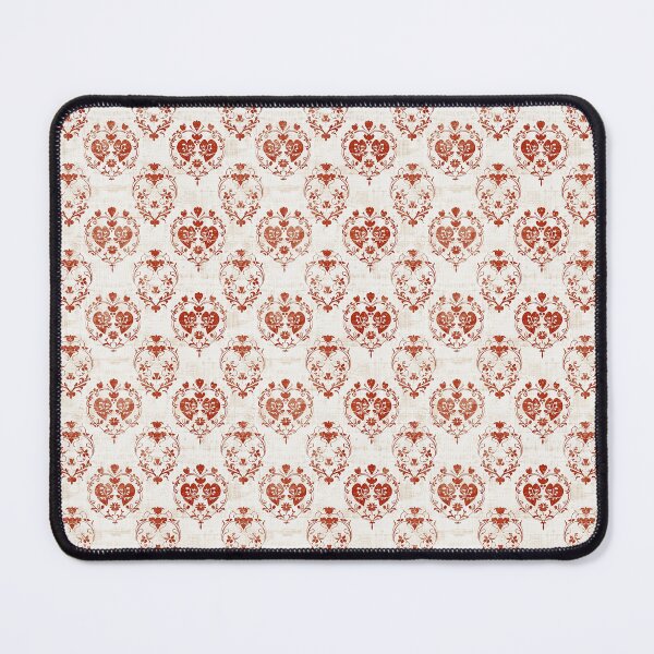 Item preview, Vintage Red Heart Damask Pattern designed and sold by LouieVanille.