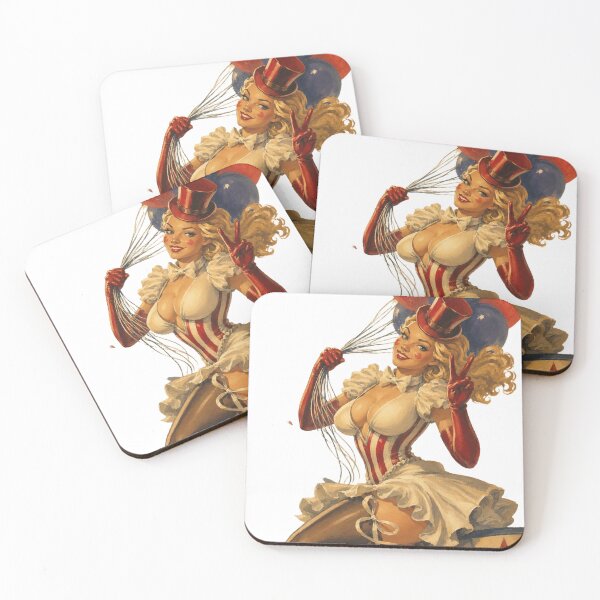 Item preview, Vintage Circus Pin-Up | Original Retro Clown Girl Illustration designed and sold by Cosplayvintage.