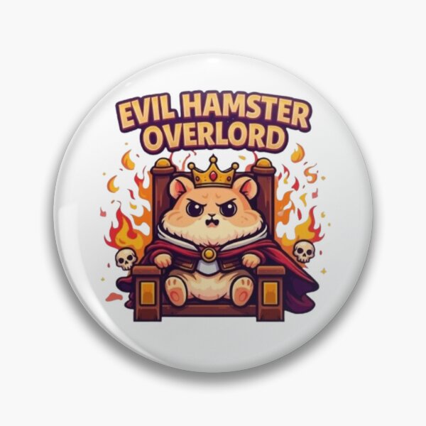 Item preview, Evil Hamster Overlord Sitting On Throne designed and sold by Northern Glow Art.