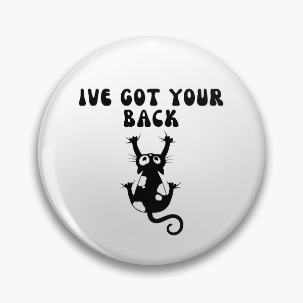 Item preview, I’ve Got Your Back Funny Black Cat | Cute Clingy Cat Pun designed and sold by BritishDelights.