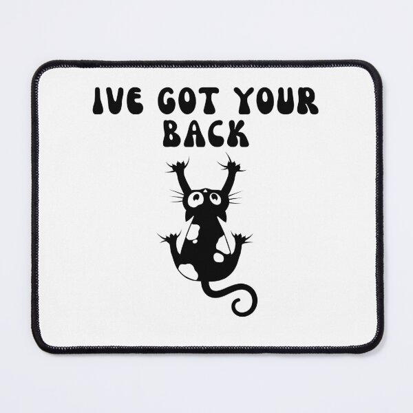 Item preview, I’ve Got Your Back Funny Black Cat | Cute Clingy Cat Pun designed and sold by BritishDelights.