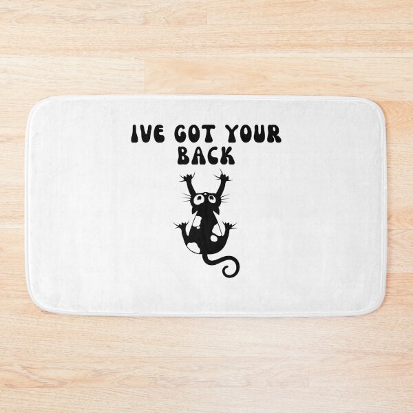 Item preview, I’ve Got Your Back Funny Black Cat | Cute Clingy Cat Pun designed and sold by BritishDelights.