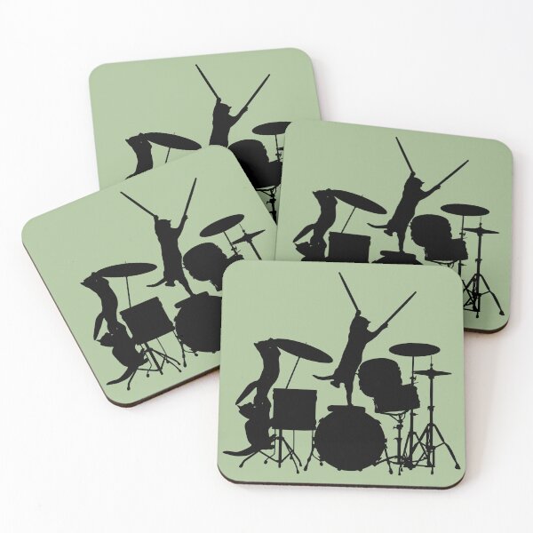Item preview, Cute Cats Playing Drums designed and sold by Primroaddesigns.