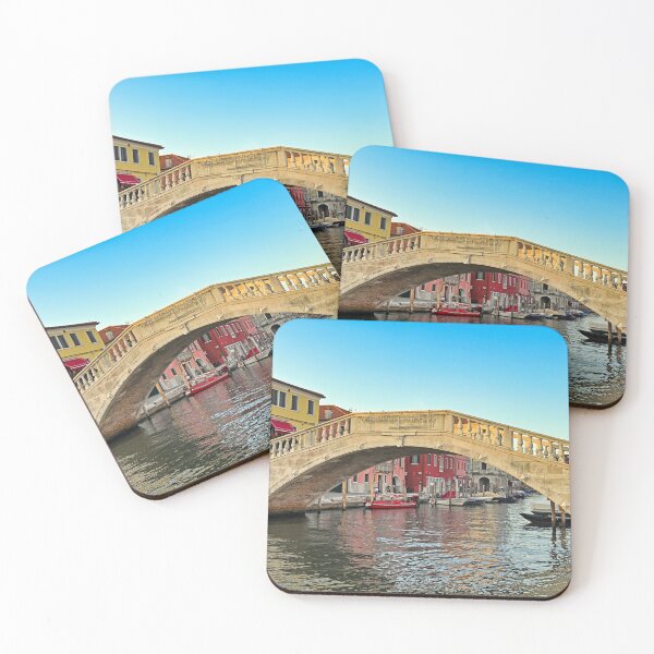 Item preview, Stone bridge Ponte di Vigo across Vena water canal in historical centre of Chioggia town, Veneto Region, Italy designed and sold by goceris.