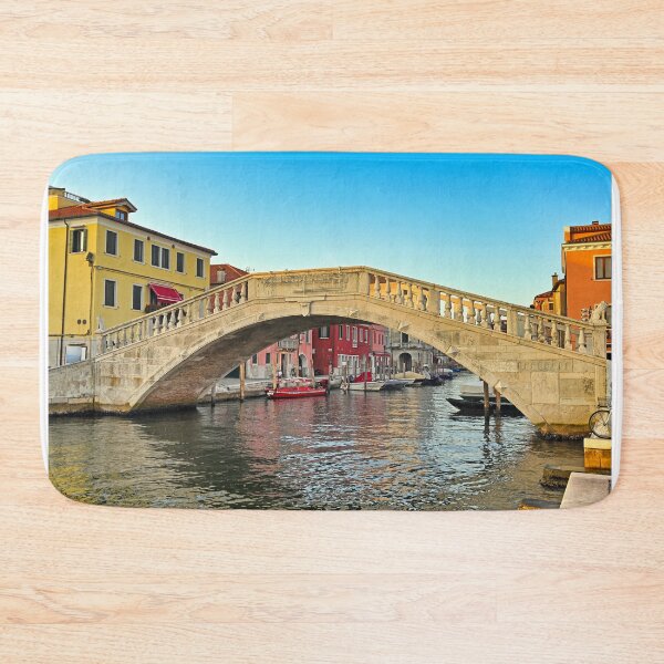 Item preview, Stone bridge Ponte di Vigo across Vena water canal in historical centre of Chioggia town, Veneto Region, Italy designed and sold by goceris.