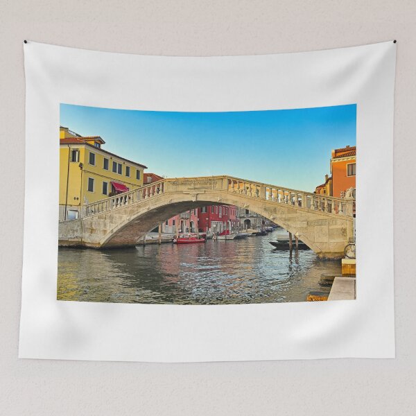 Item preview, Stone bridge Ponte di Vigo across Vena water canal in historical centre of Chioggia town, Veneto Region, Italy designed and sold by goceris.