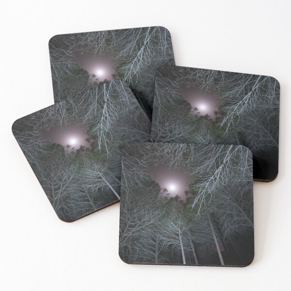 Item preview, Moon Glowing Through Bare Trees at Night designed and sold by Amitphotos.